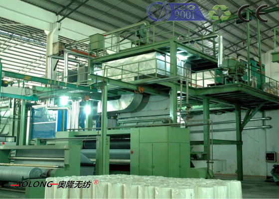 चीन 2400 मिमी 600 किलोवाट 5000 टी एसएमएस पीपी गैर बुना कपड़ा उत्पादन लाइन 0-350m / मिनट आपूर्तिकर्ता