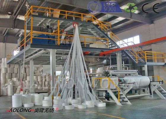 चीन 3200 मिमी एसएमएस पीपी गैर बुना कपड़ा उत्पादन लाइन, फिननेस 1.5 ~ 2.5dtex आपूर्तिकर्ता