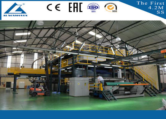 चीन उच्च आउटपुट के साथ 2.4 एम एसएस पीपी स्पून बंधुआ गैर बुना कपड़ा बनाने की मशीन आपूर्तिकर्ता